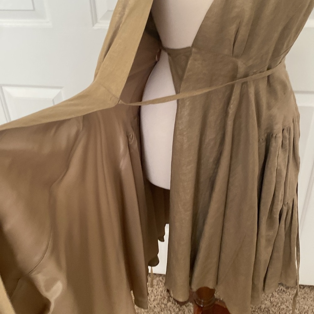 Lauren Ralph Lauren 100% Linen Halter Wrap Dress Size M - Picture 8 of 12